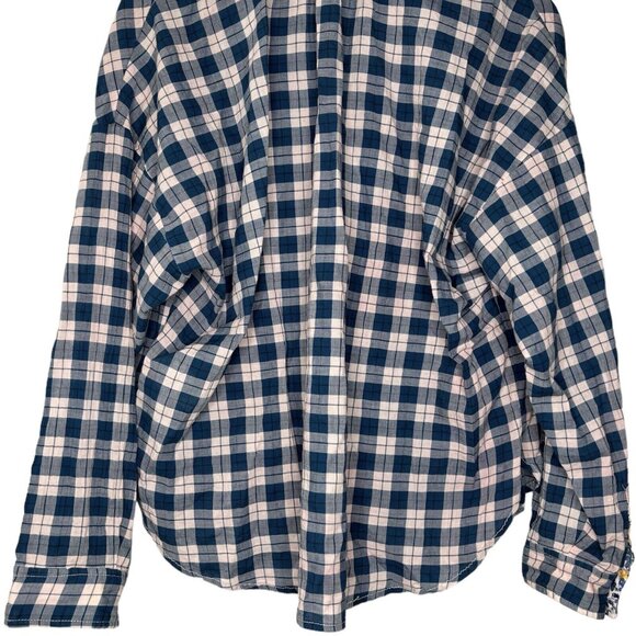 Pilcro Anthropologie Plaid Buttondown Shirt (Size M) Tavi Floral Ruffle Collar - Picture 10 of 13